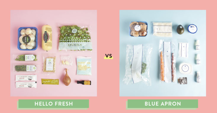 hello fresh vs. blue apron unwrapped ingredients