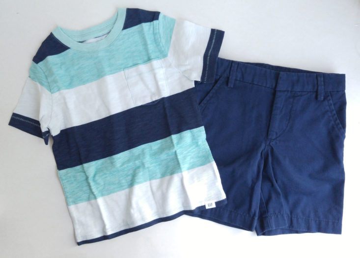 Baby Gap Striped tee & navy shorts