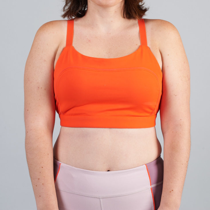 fabletics orange sports bra