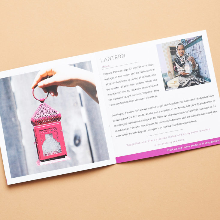 globein tea party lantern info
