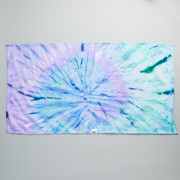 goddess provisions tie dye purple and blue towel 