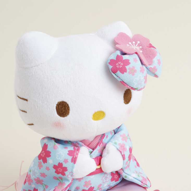 close up of Hello Kitty Kimono Plush