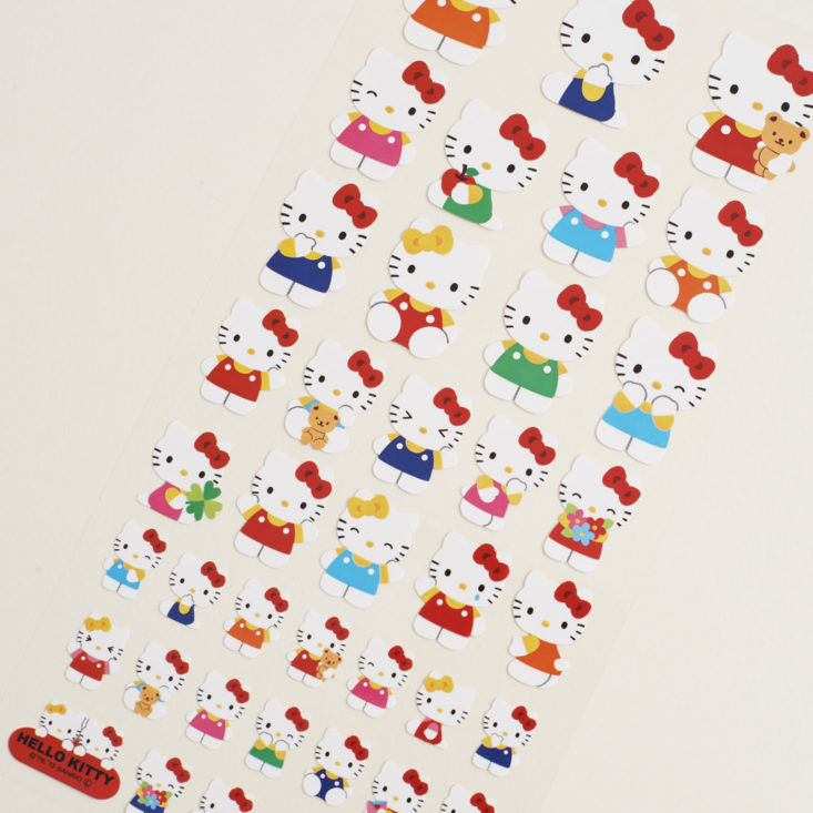 close up of Hello Kitty Stickers