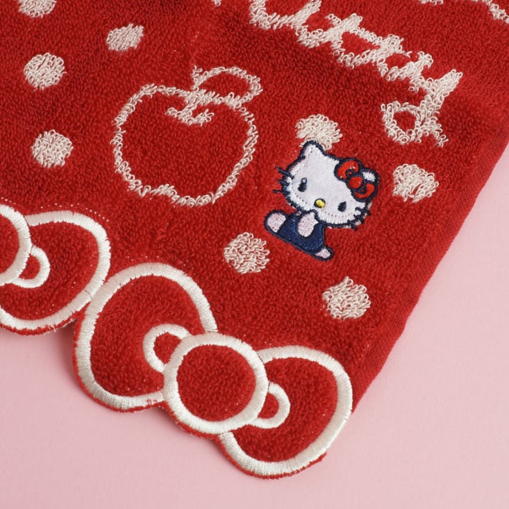 detail of Hello Kitty Wash Cloth