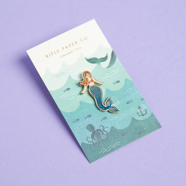 quirky post mermaid pin