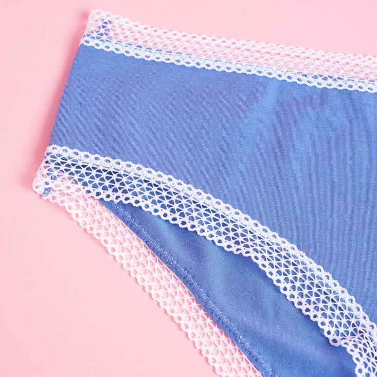 close up of Miss Vickie's Intimates Undies in Periwinkle 