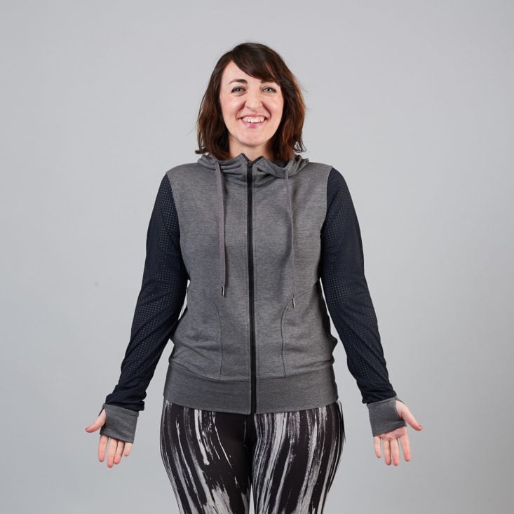 wantable fitness hoodie with mesh sleeves