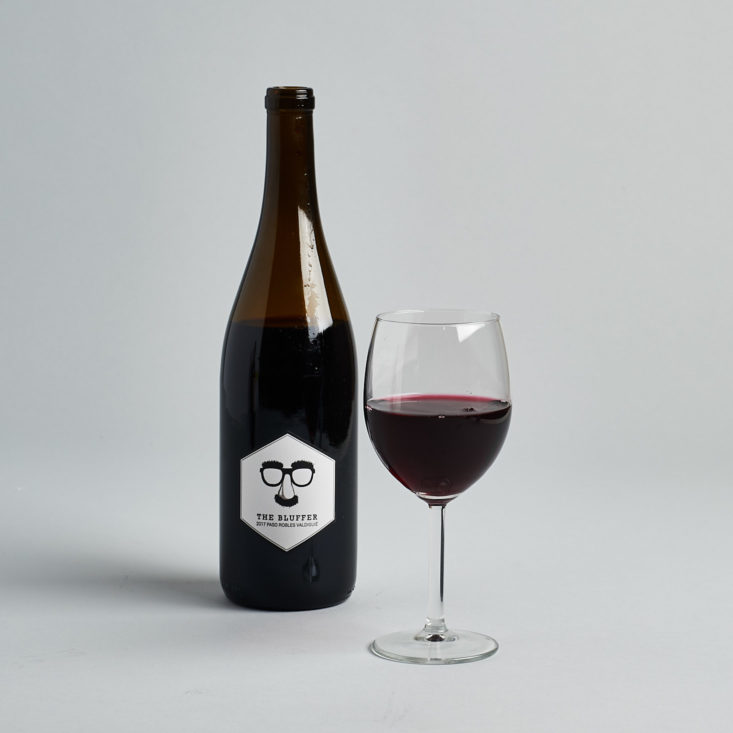 winc red wine modern label and glass