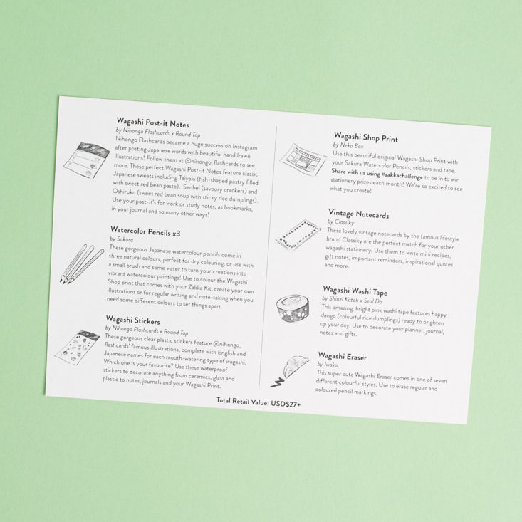 zakka kit product list