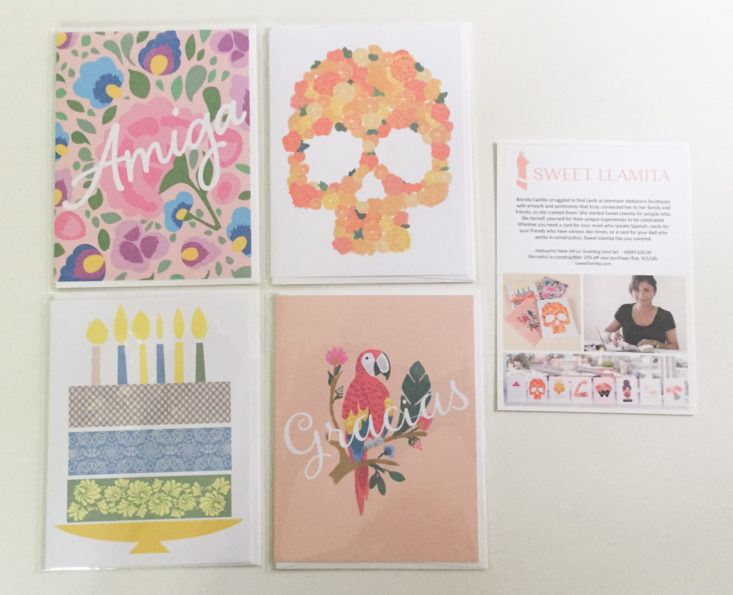 Four Greeting Card Set by Sweet Llamita