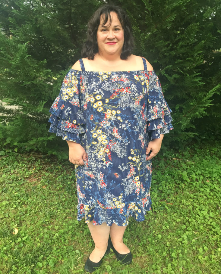 Floral Tiered Sleeve Off the Shoulder DRess by Gabby Skye