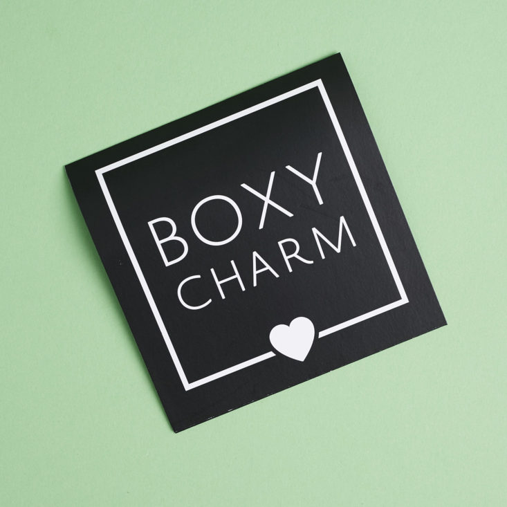 boxy charm info card