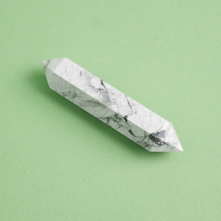another view of White Howlite Wand