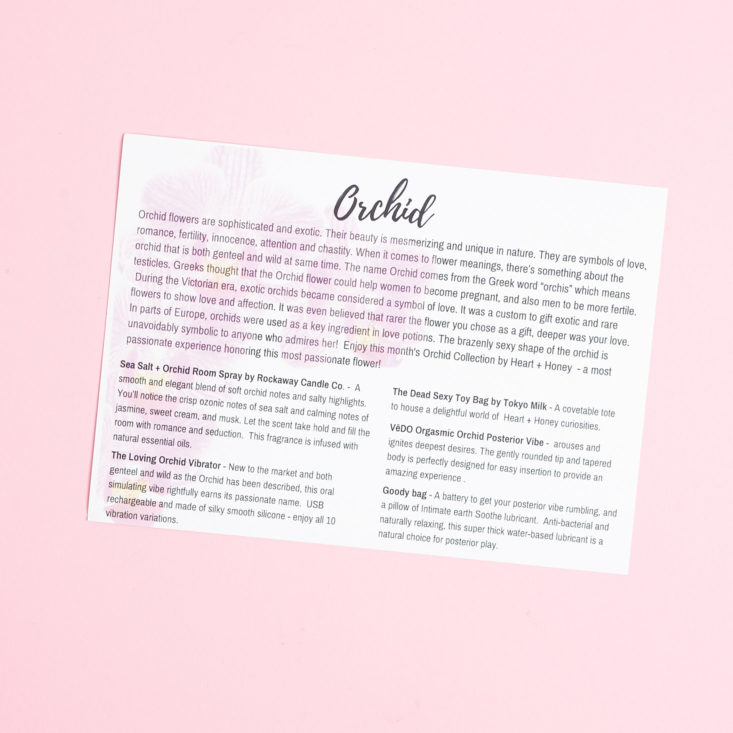 other side of Orchid info card