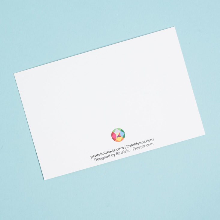 little life box back of donut card