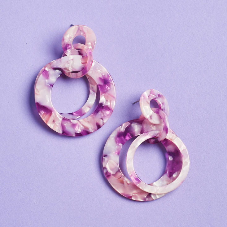 rocksbox marbled purple hoops