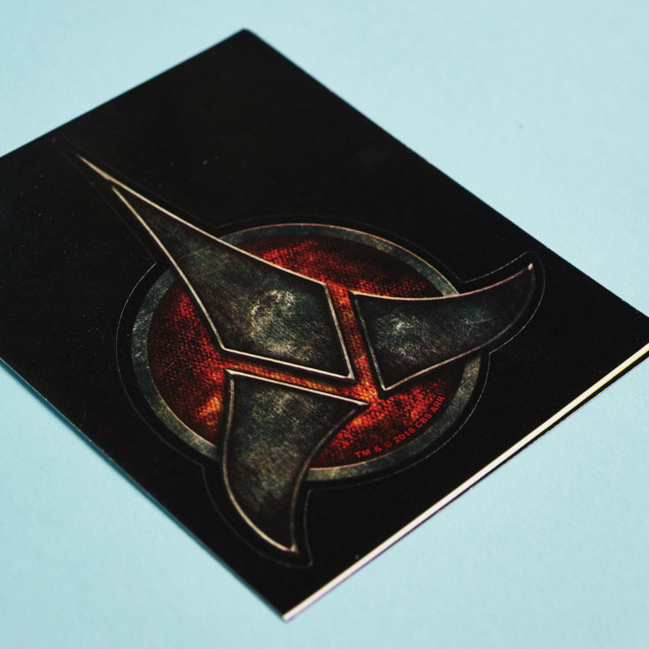 A Klingon symbol sticker