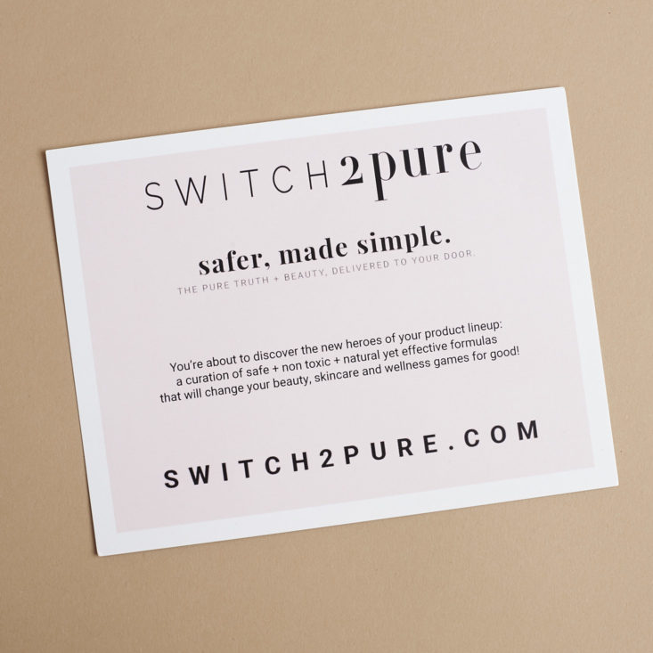 Switch2Pure info card