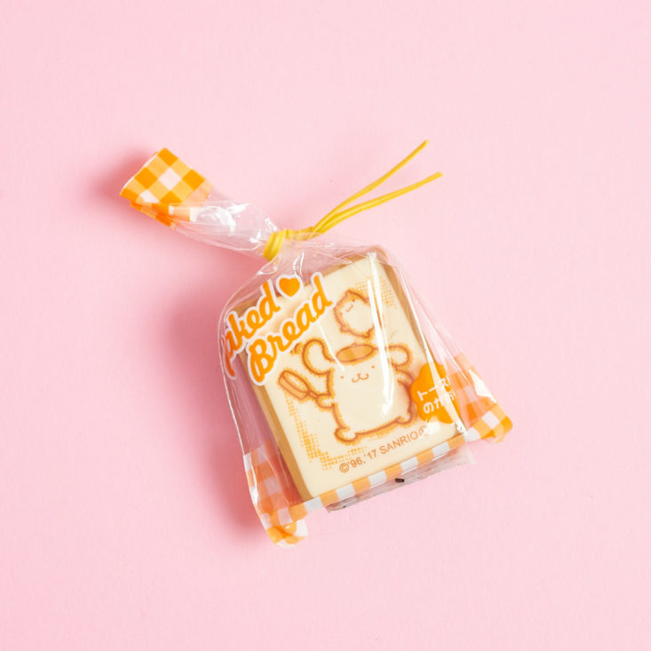 Pompom Purin Toast Eraser in package