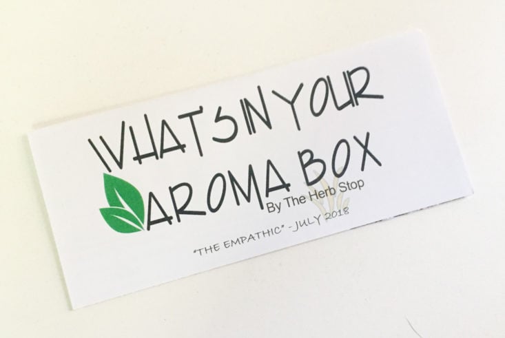 aroma box by herb stop the empathic july 2018 booklet