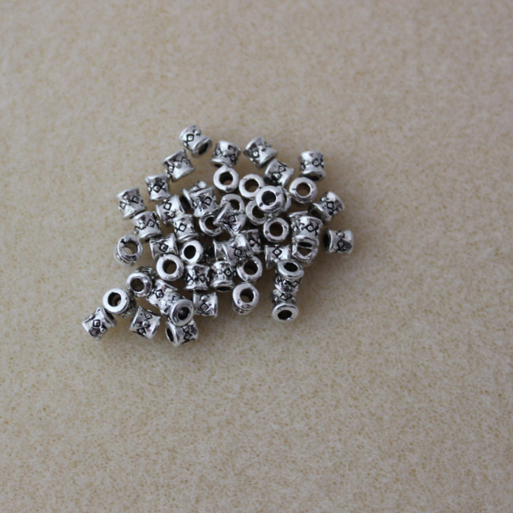 50 Pieces 3.8mm Tribal-Style Detailed Barrel Spacer Beads