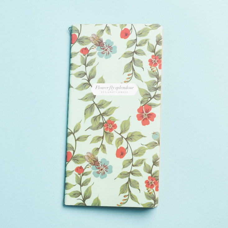 bookish box lady monarch floral notebook