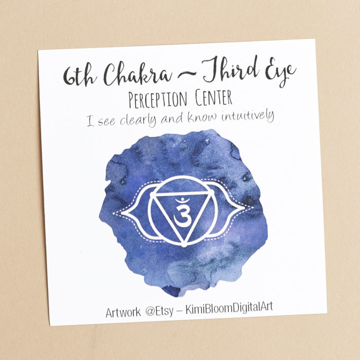 BuddhiBox Yogi Sept 2018 chakra card