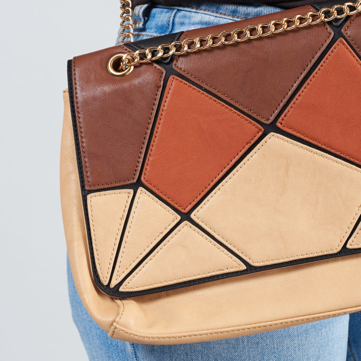 chc vintage tshirt leather geometric purse
