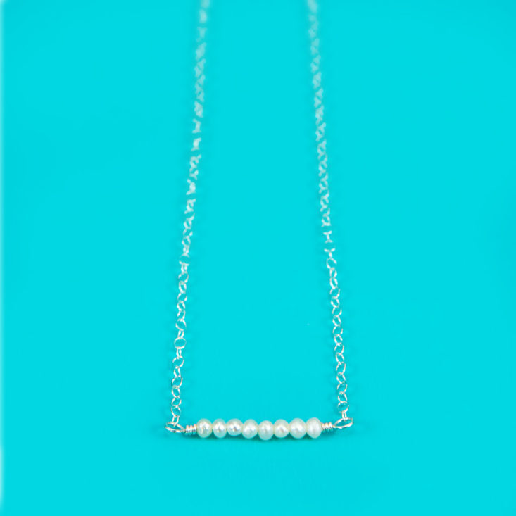 K. Leone Designs  "LYNZIE" necklace in Pearl/Silver 