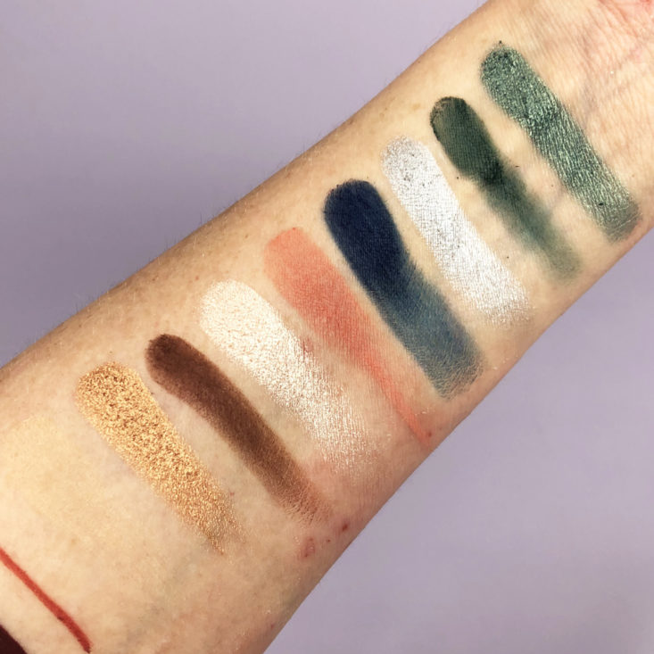 Lola Beauty Box August 2018 - Palette Swatches