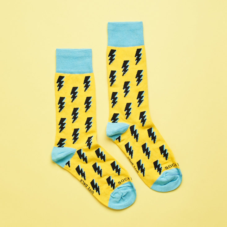 yellow lightning bolt socks