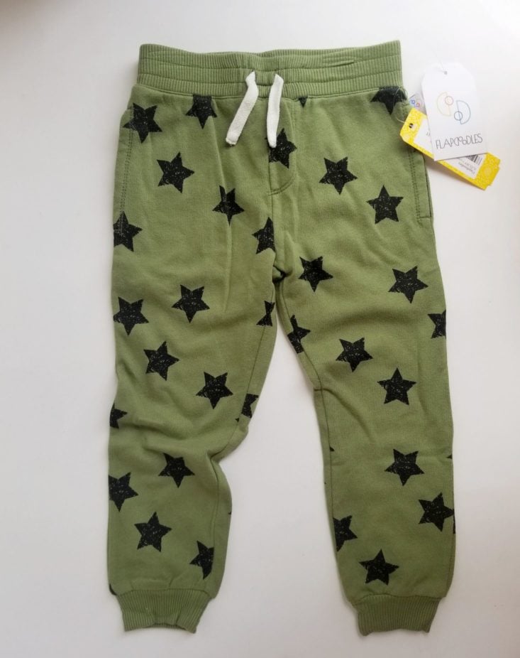 Stitch Fix Kids green star print joggers