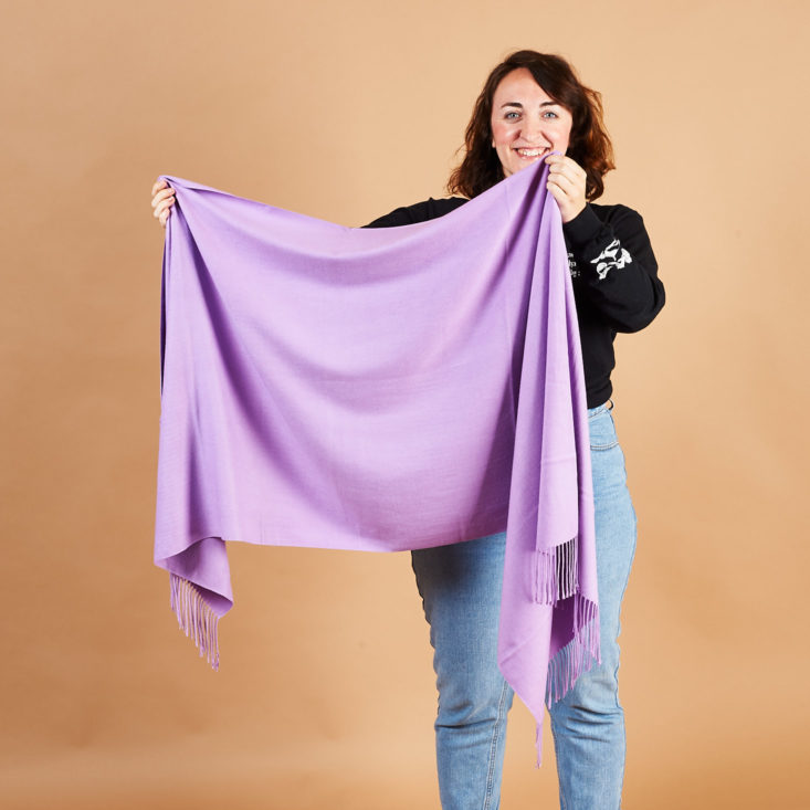 yogi surprise purple scarf held up