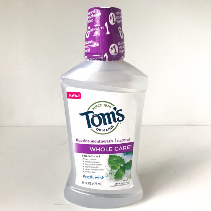 Beauty Swag September 2018 - Tom’s of Maine Mouthwash Front