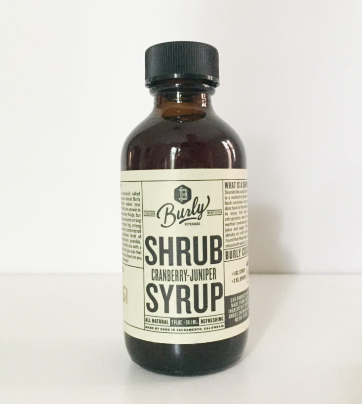 California Found September 2018 - Cranberry-Juniper Shrub Syrup Front