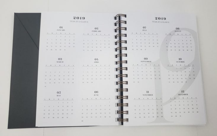 Cloth & Paper Box September 2018 - 2019 Planner Front 2