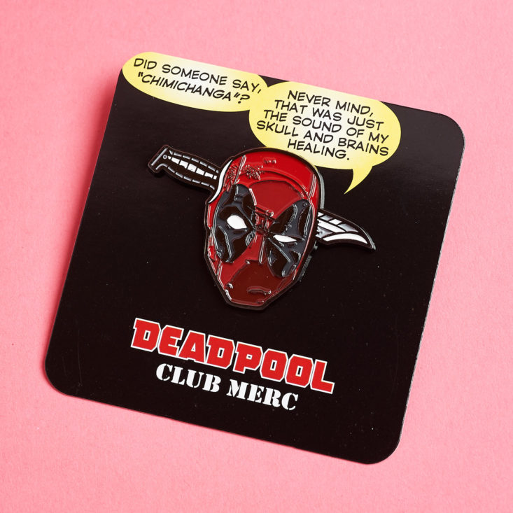 Deadpool Club Merc October 2018 - Deadpool Knifed Pin Box Front