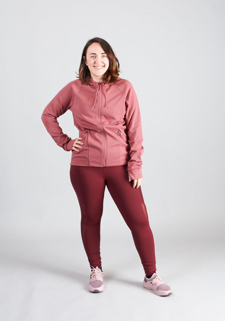 fabletics fall outfit narla rose burgundy