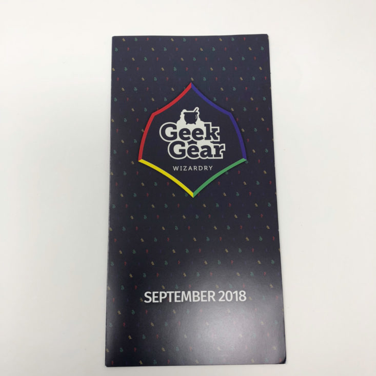 GeekGear World Of Wizardry September 2018 - Info Card Front