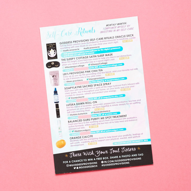 goddess provisions product list