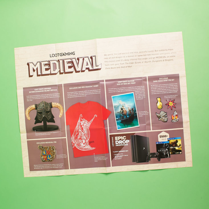 Loot Gaming Medieval August 2018 - Product Info Card Front