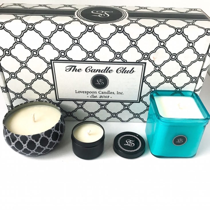 Love Spoon Candles Club October 2018 - Box With All Products Front