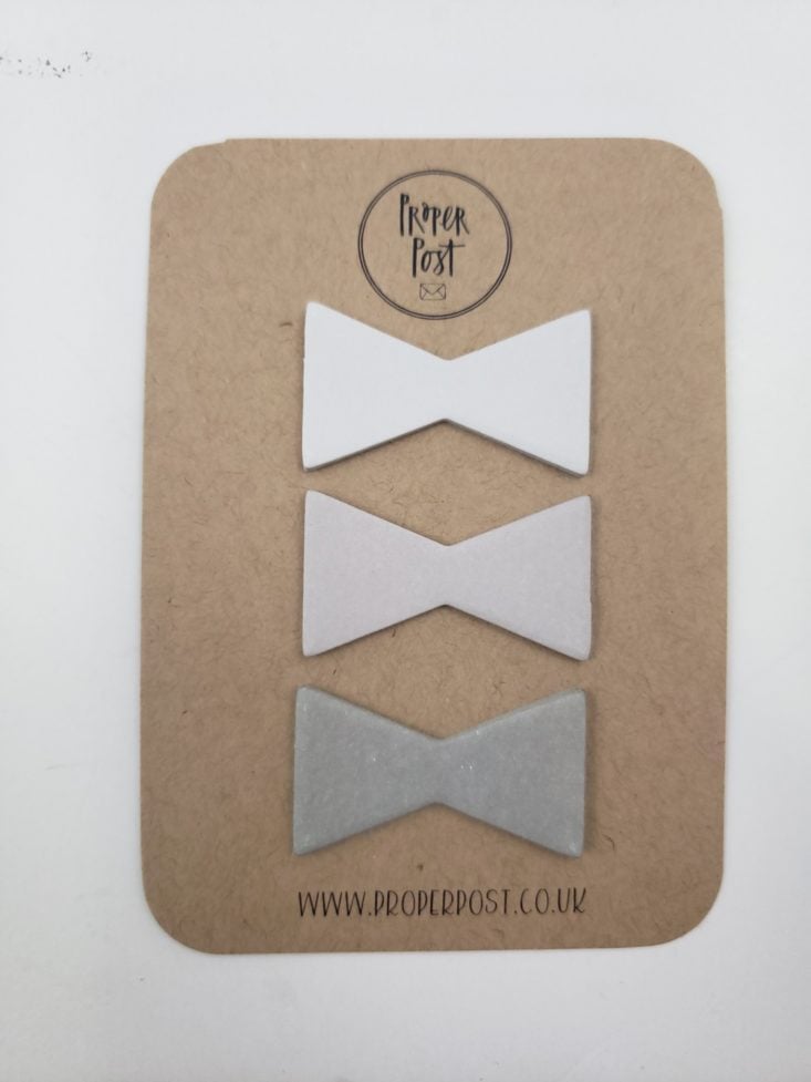 PROPER POST Subscription box October 2018 - Bow Tie Sticky Flags Front