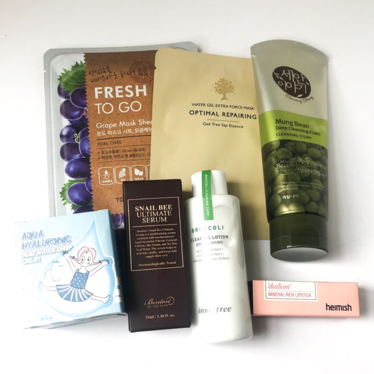 Pink Seoul Plus September October 2018 - Box Products Top