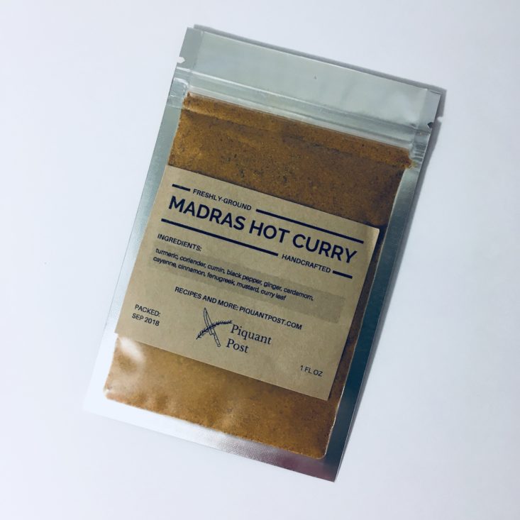 Piquant Post Review September 2018 - MADRAS HOT CURRY FULL SHOT