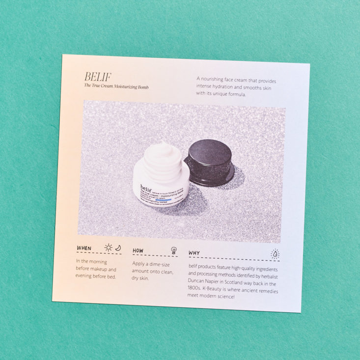 Play! Smarts by Sephora K-Beauty October 2018 - Belif Moisturizing Bomb Top 1