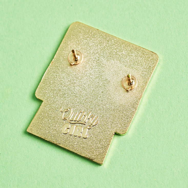 quirky crate enamel pin