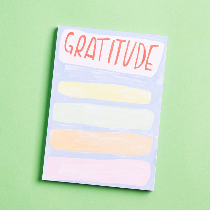 quirky crate gratitude notepad