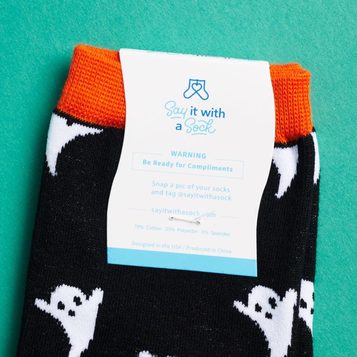 Say It With A Sock Womens October 2018 - socks closer view