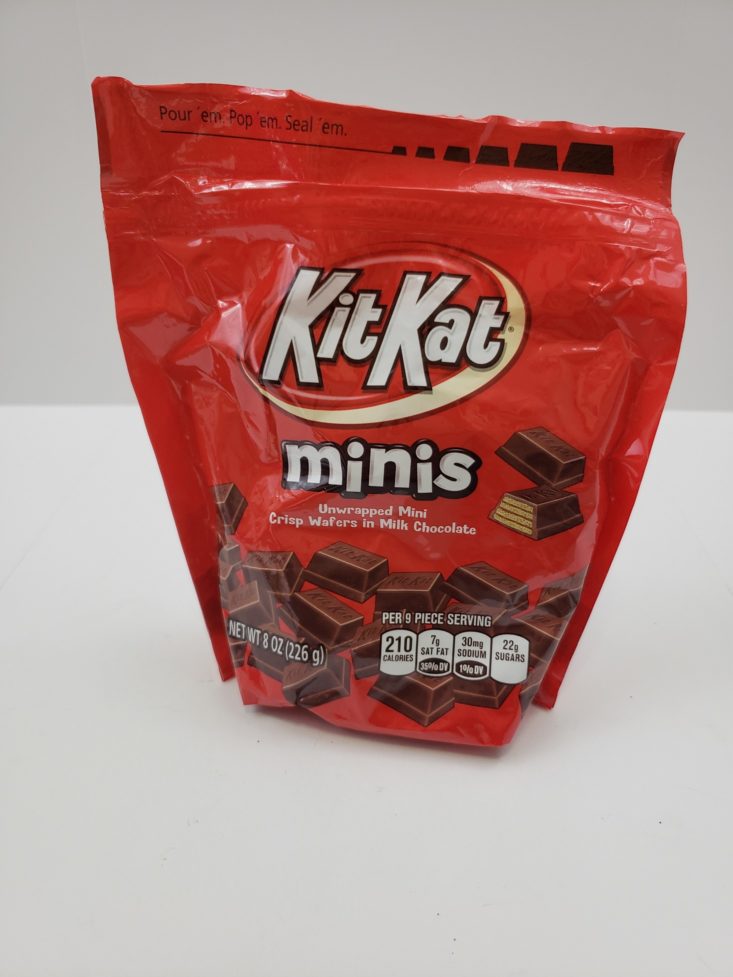 Snack With Me October 2018 - Kit Kat Minis Uwrapped Front